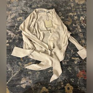 Allsaints Wasson Pirate Lightweight Cardigan in Sand Beige